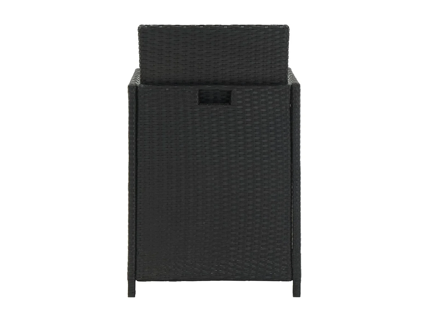 Set comedor de jardín 11 piezas y cojines ratán sintético negro