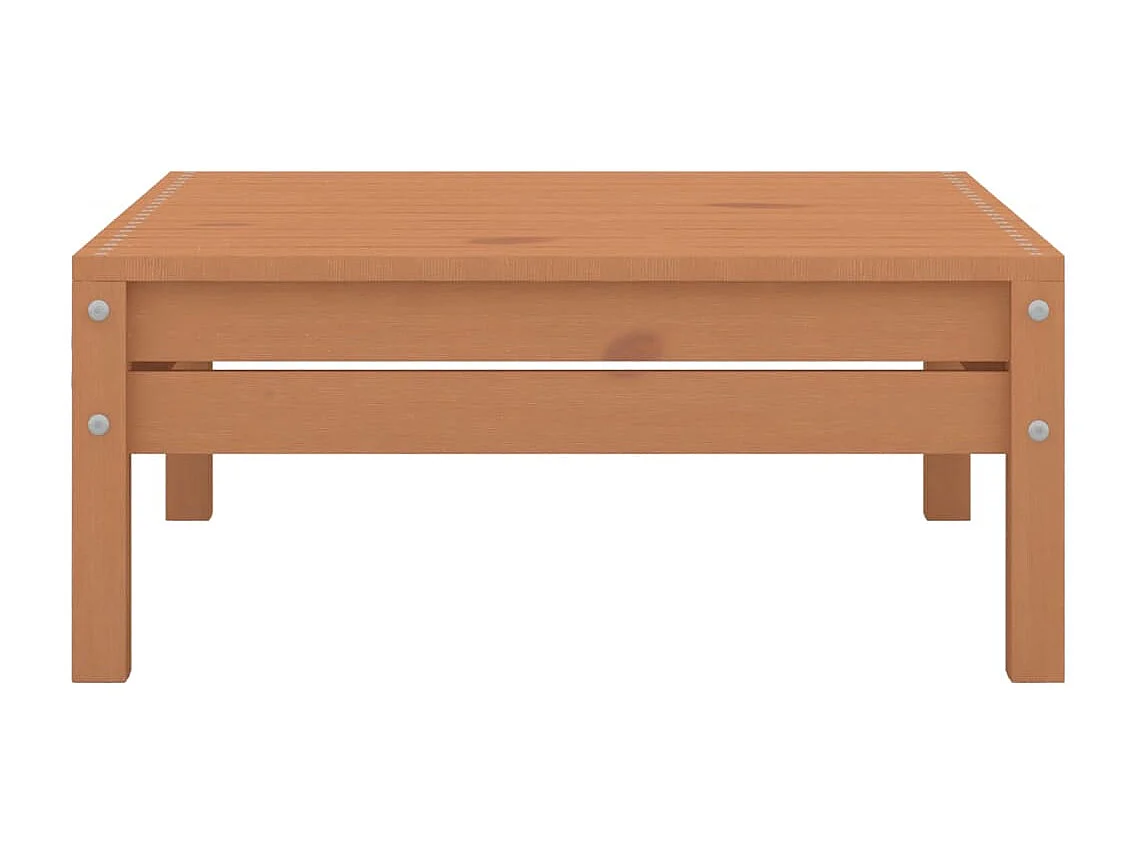 Juego muebles de jardín 6 piezas madera maciza pino marrón miel