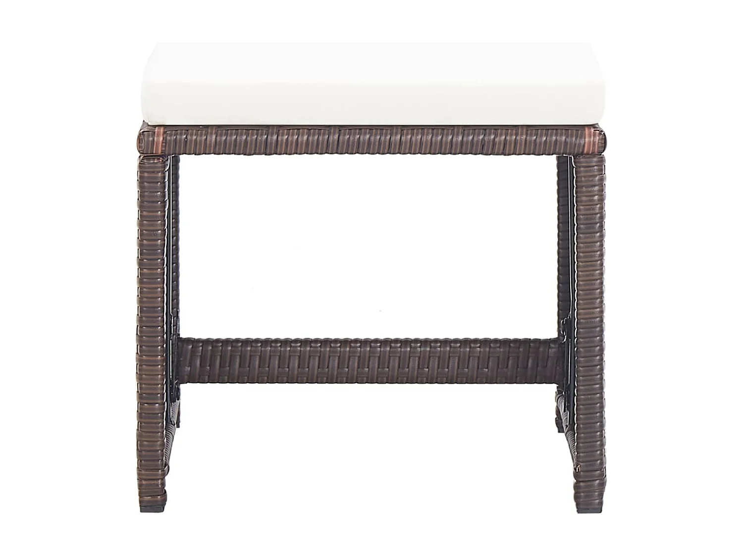 Set comedor de jardín 17 piezas y cojines ratán sintético marrón