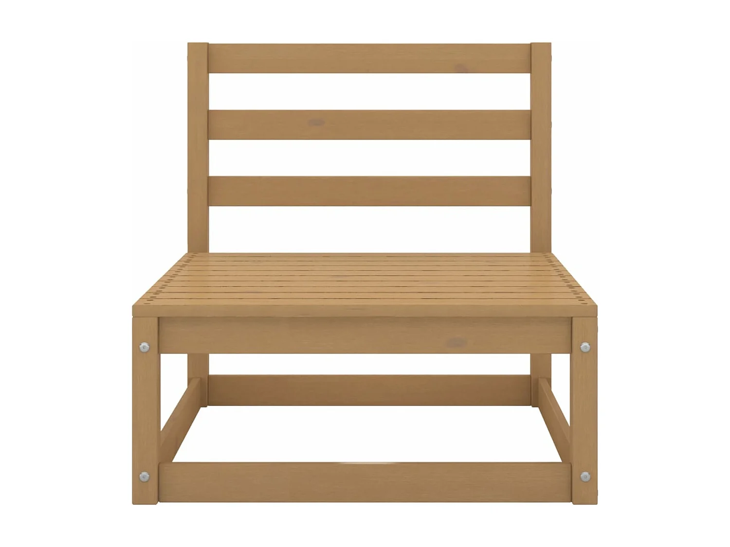 4-delige Loungeset massief grenenhout honingbruin