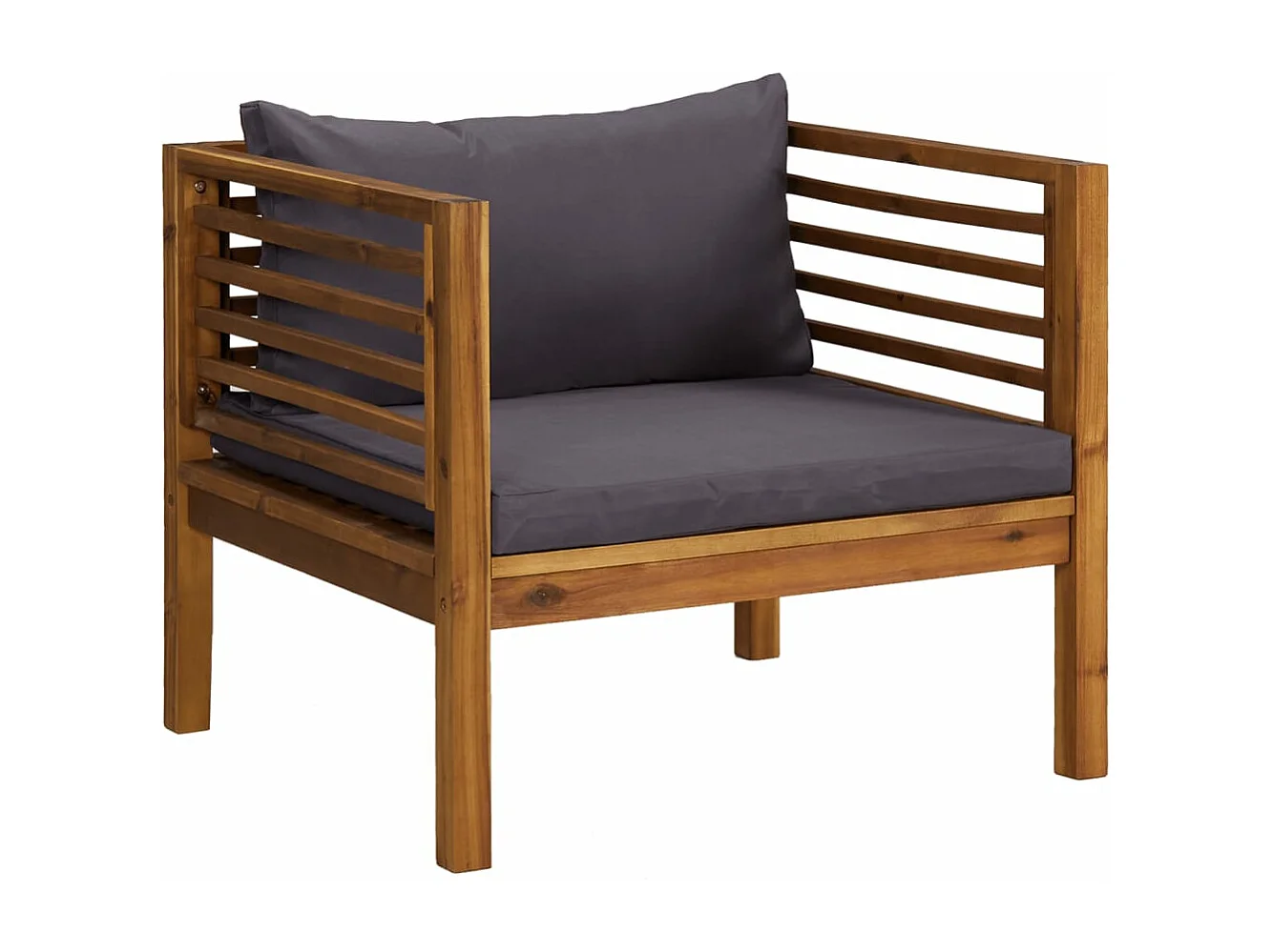 Salon de jardin 8 pièces avec coussin Bois d'acacia solide