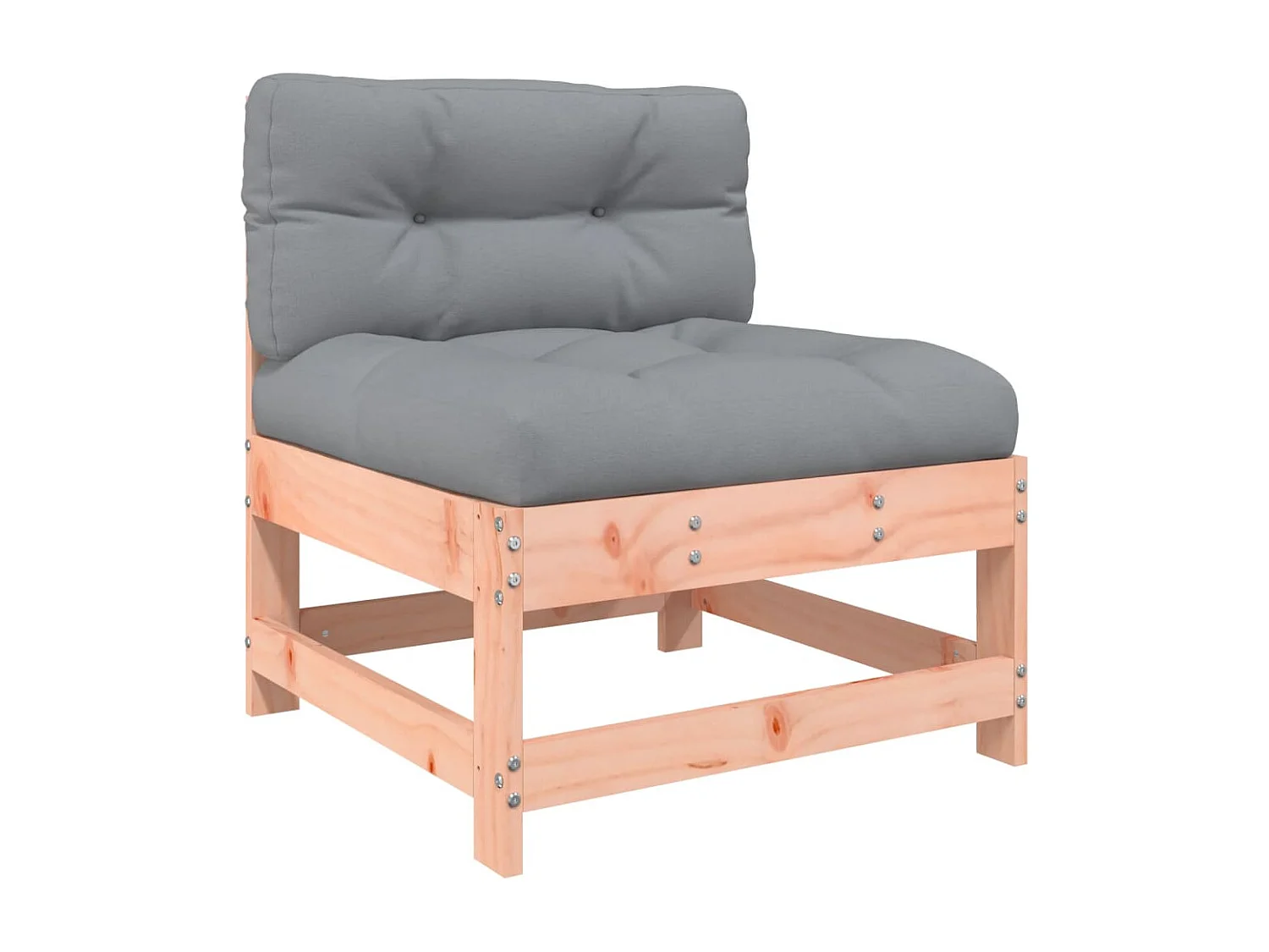 Juego de muebles jardín 10 piezas y cojines madera abeto Douglas