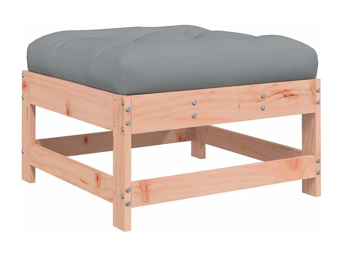 Juego de muebles jardín 10 piezas y cojines madera abeto Douglas