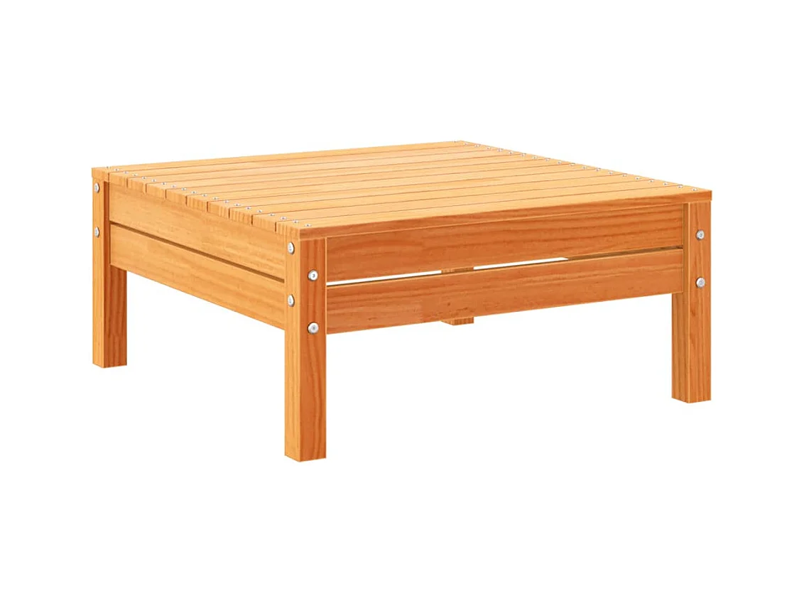 Salon de jardin 5 pièces avec coussins cire marron bois pin massif