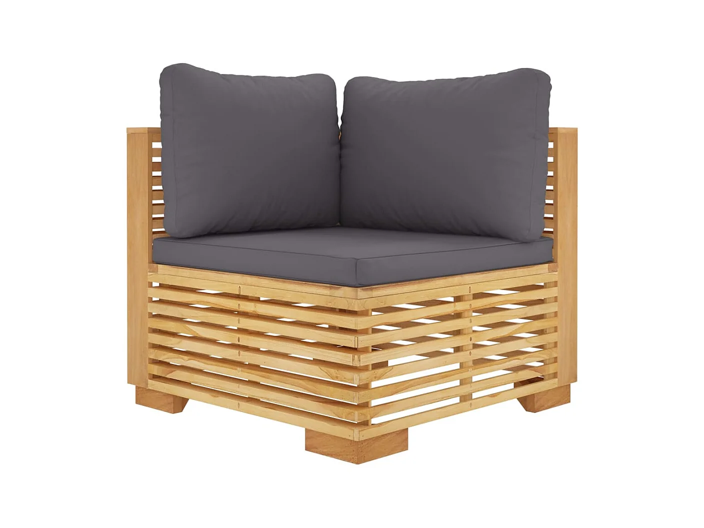 Salon de jardin 6 pièces avec coussins Bois de teck solide