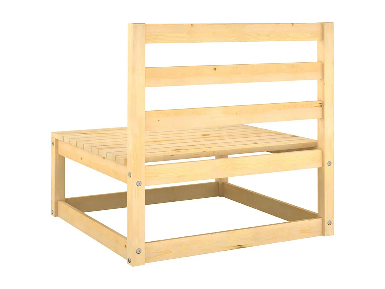 3 peças conjunto lounge de jardim pinho maciço