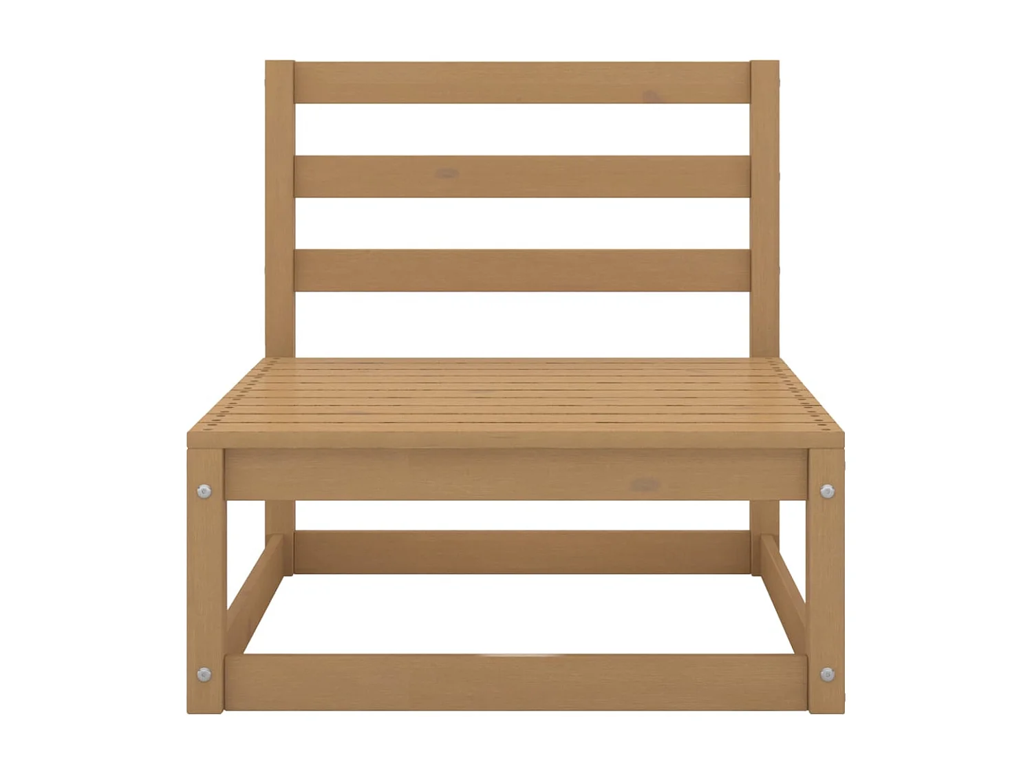 Muebles de jardín 4 piezas marrón miel madera maciza de pino