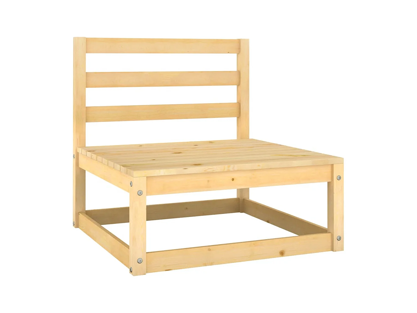 9-delige Loungeset met kussens massief grenenhout