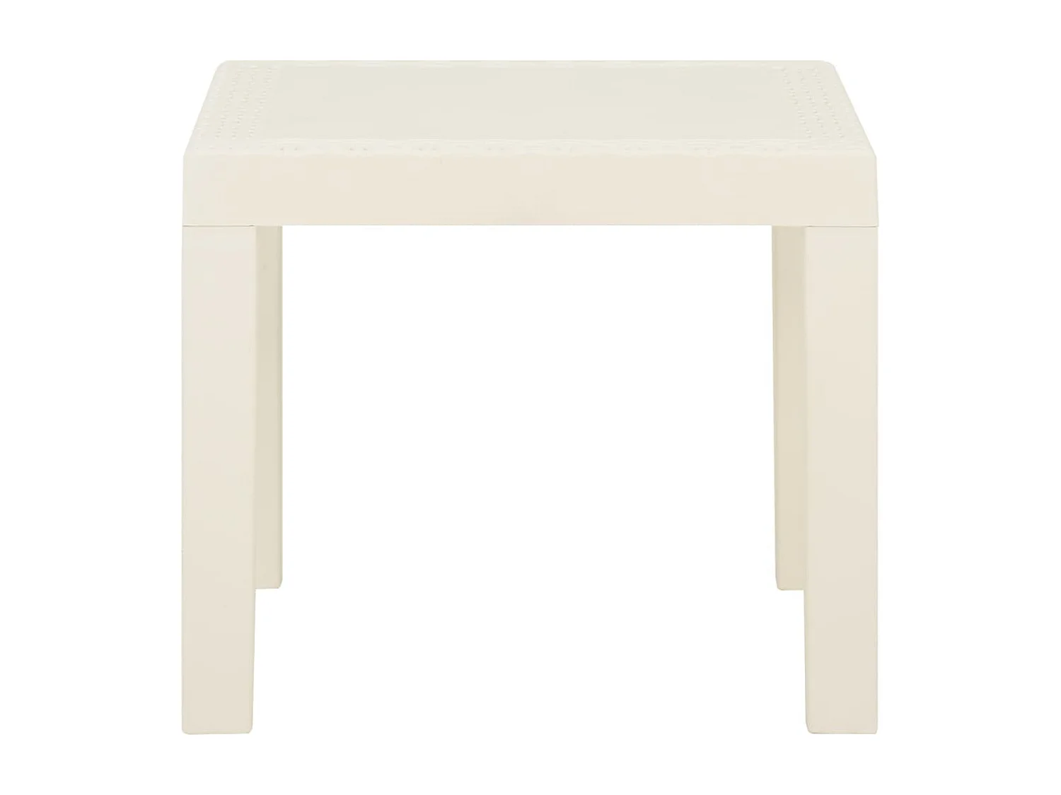 Salon de jardin 3 pièces avec coussins Plastique Blanc