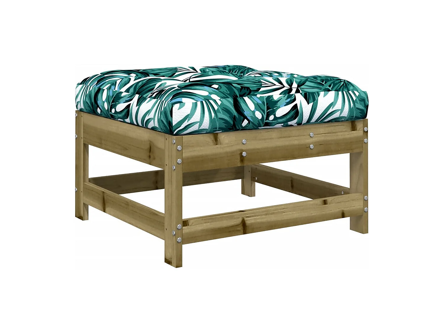 Salon de jardin 4 pièces avec coussins bois de pin imprégné