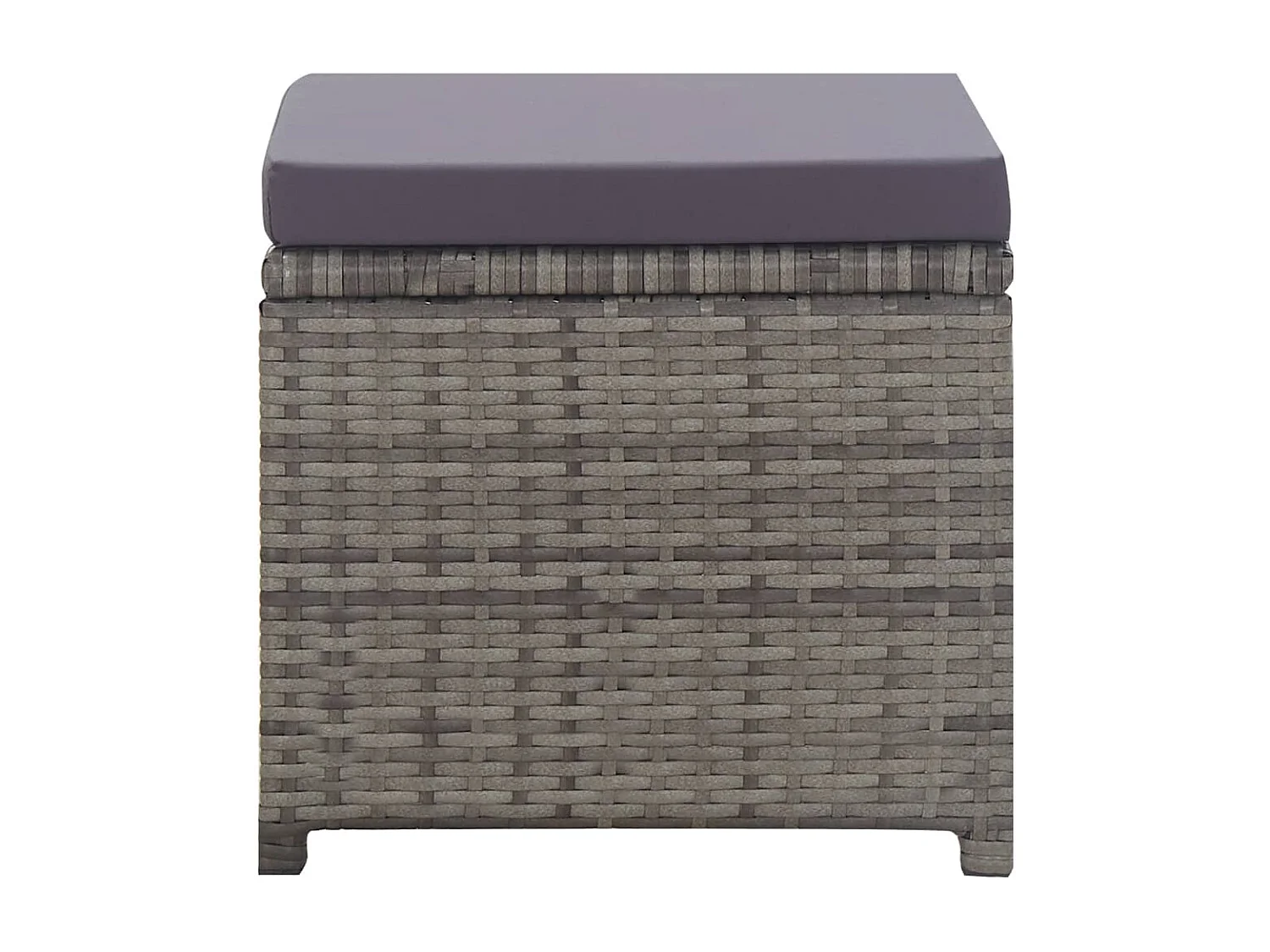 Set comedor jardín 13 piezas ratán sintético y madera acacia gris