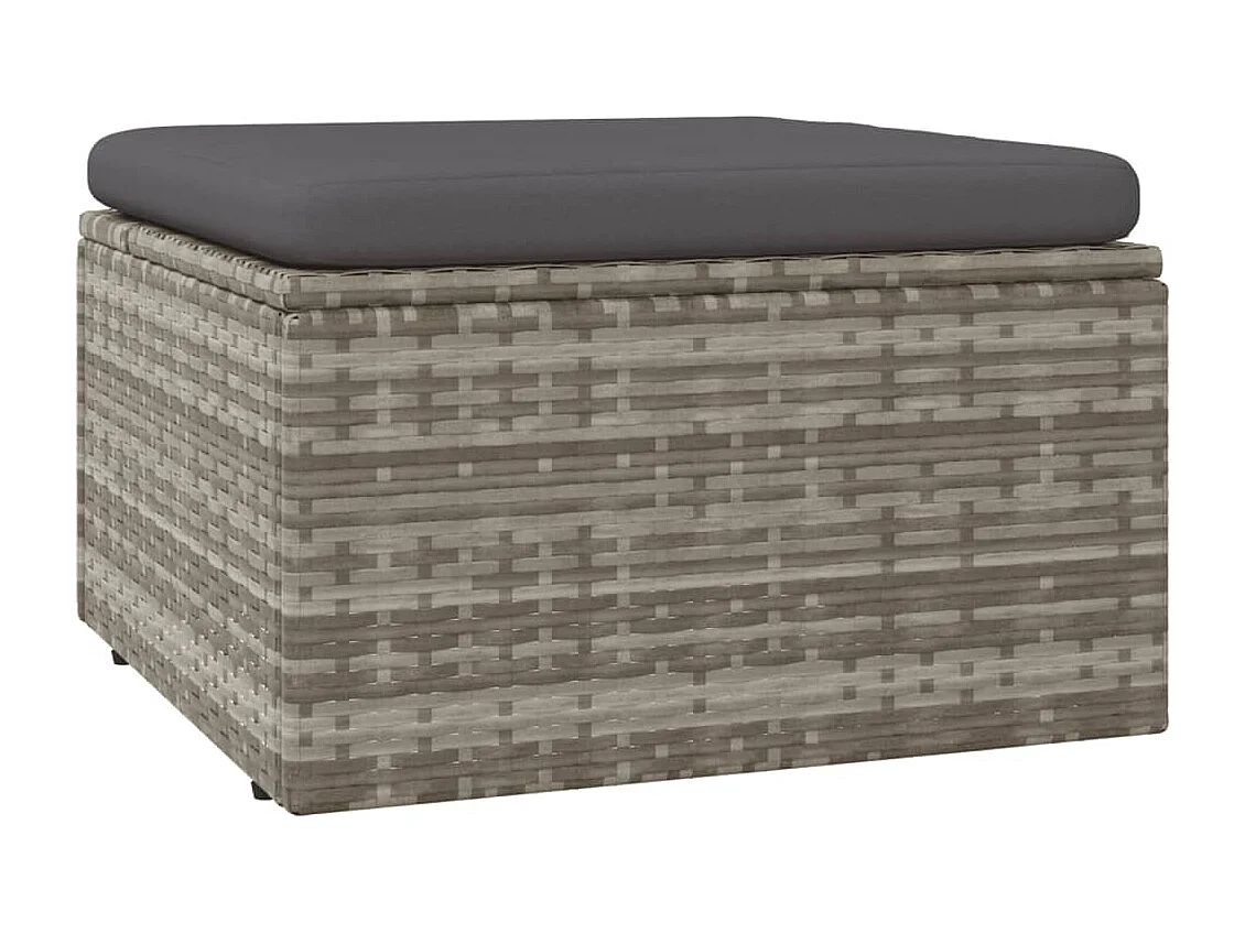 Salon de jardin 5 pièces avec coussins Gris Résine tressée