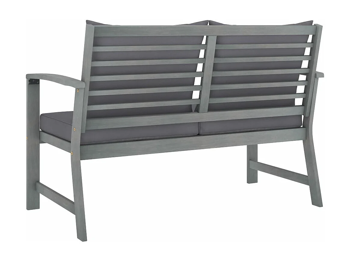 Salon de jardin 4 pièces avec coussins Bois d'acacia solide