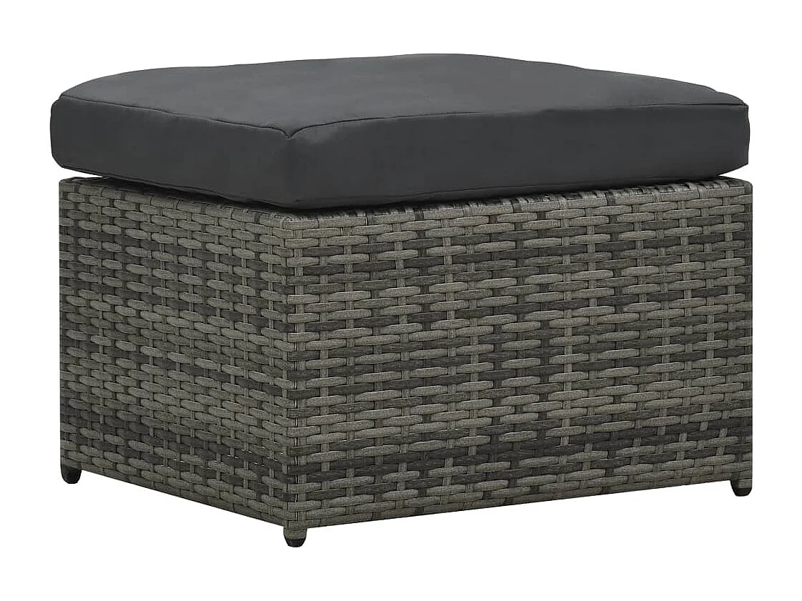Salon de jardin 4 pièces avec coussins Résine tressée Anthracite
