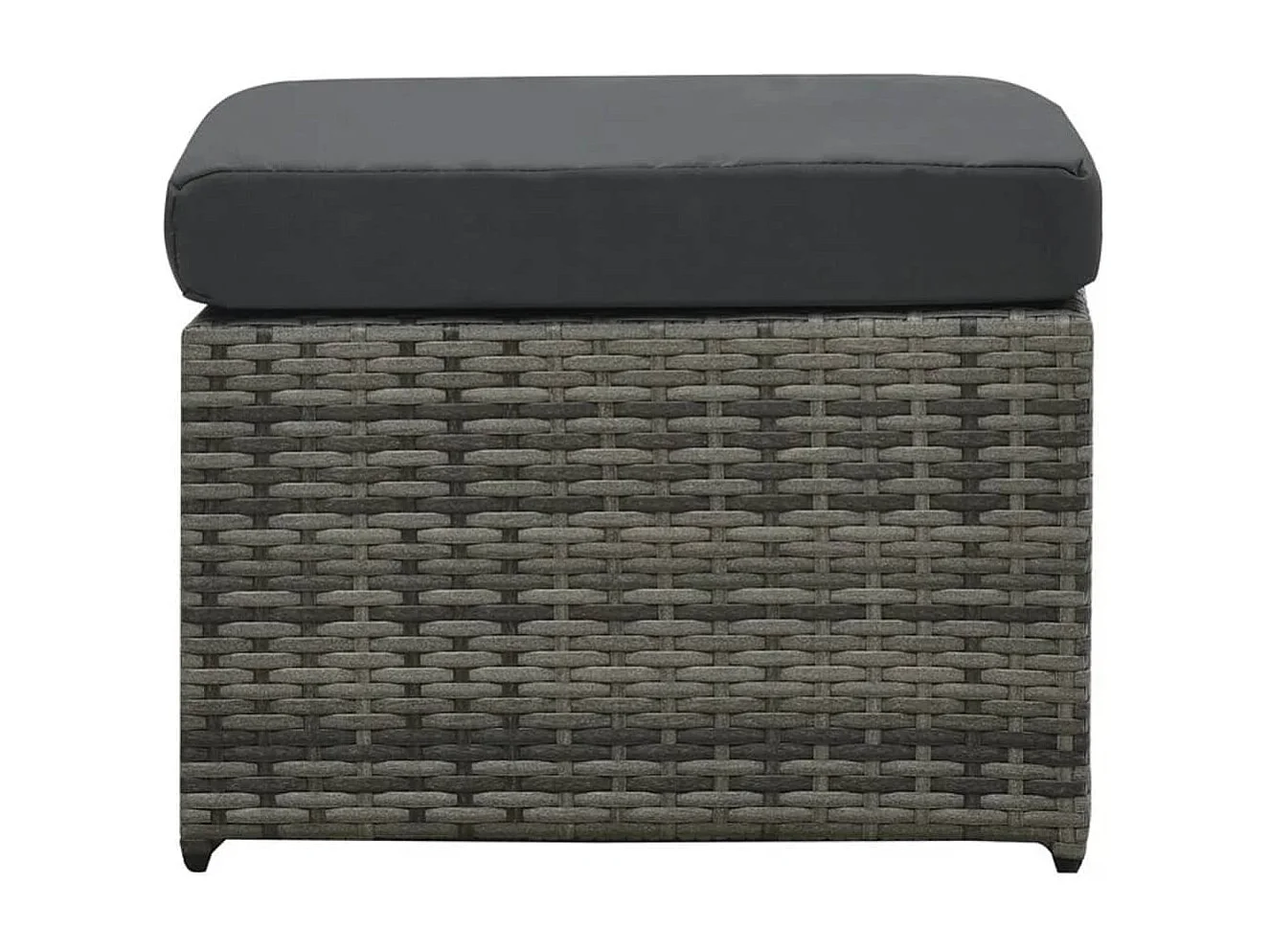 Salon de jardin 4 pièces avec coussins Résine tressée Anthracite