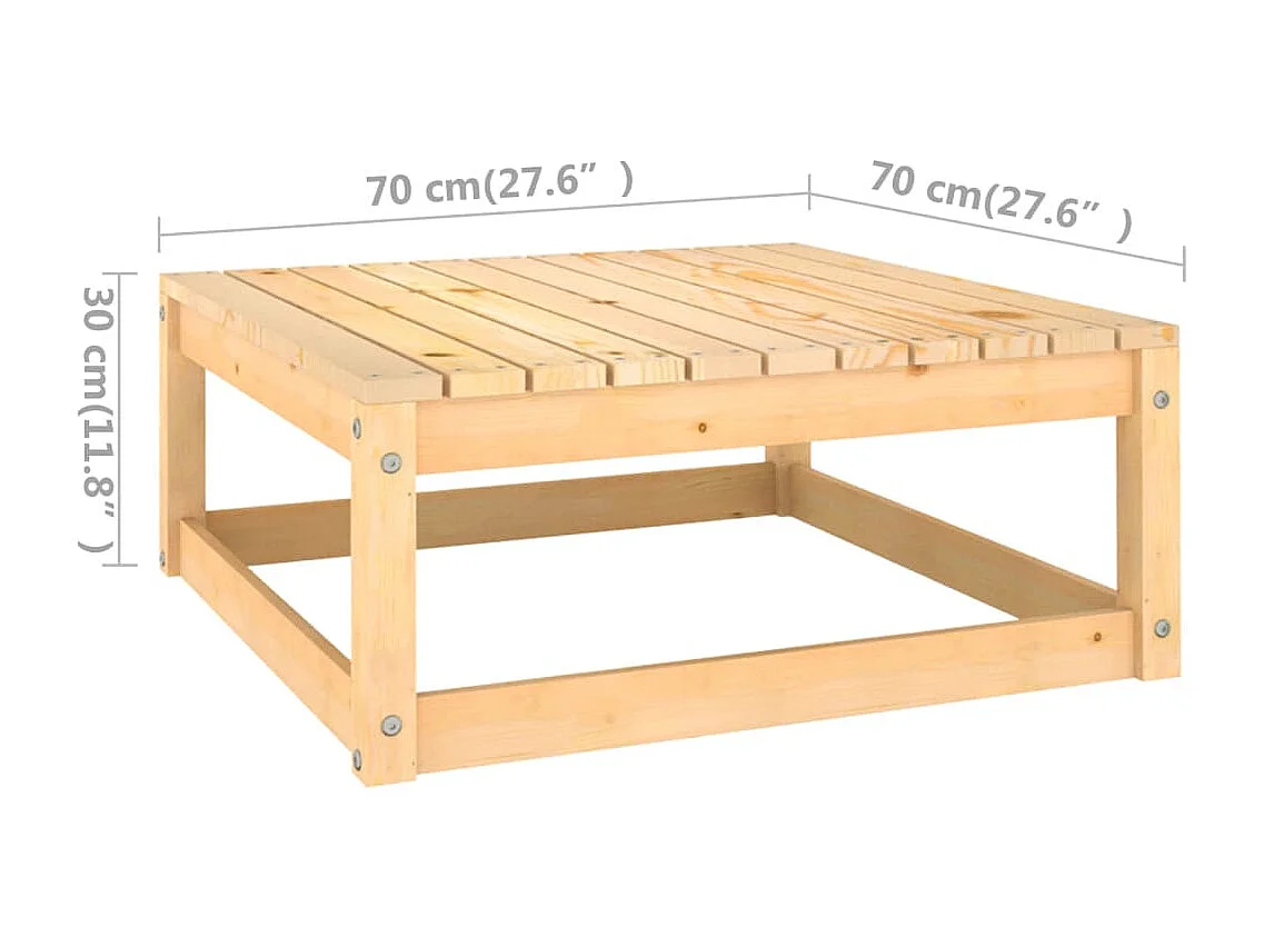 6-delige Loungeset met kussens massief grenenhout