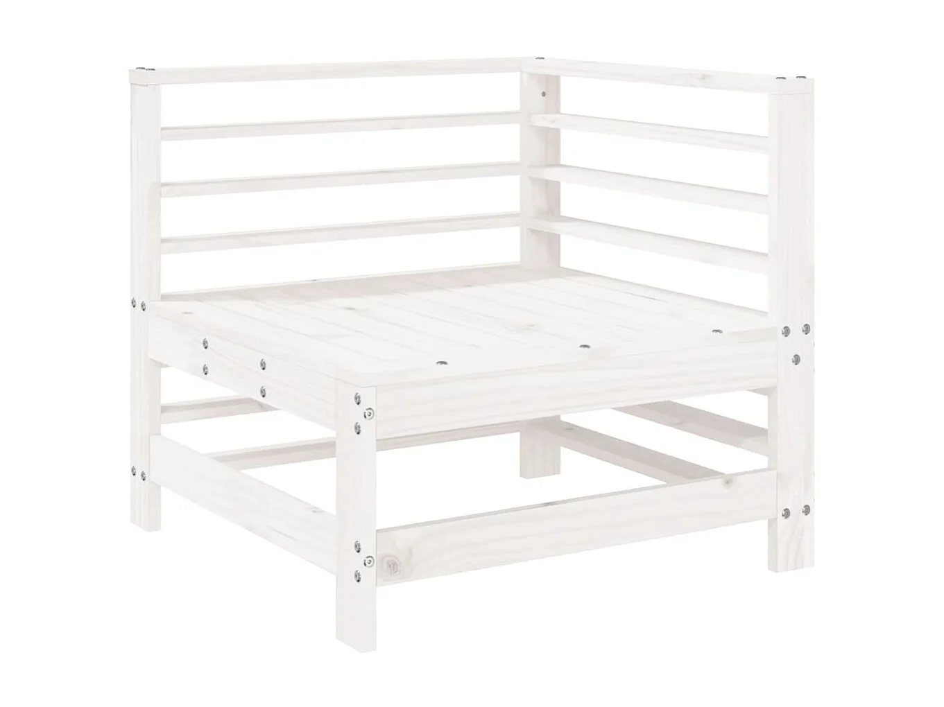 Juego de muebles de jardín 6 piezas madera maciza pino blanco