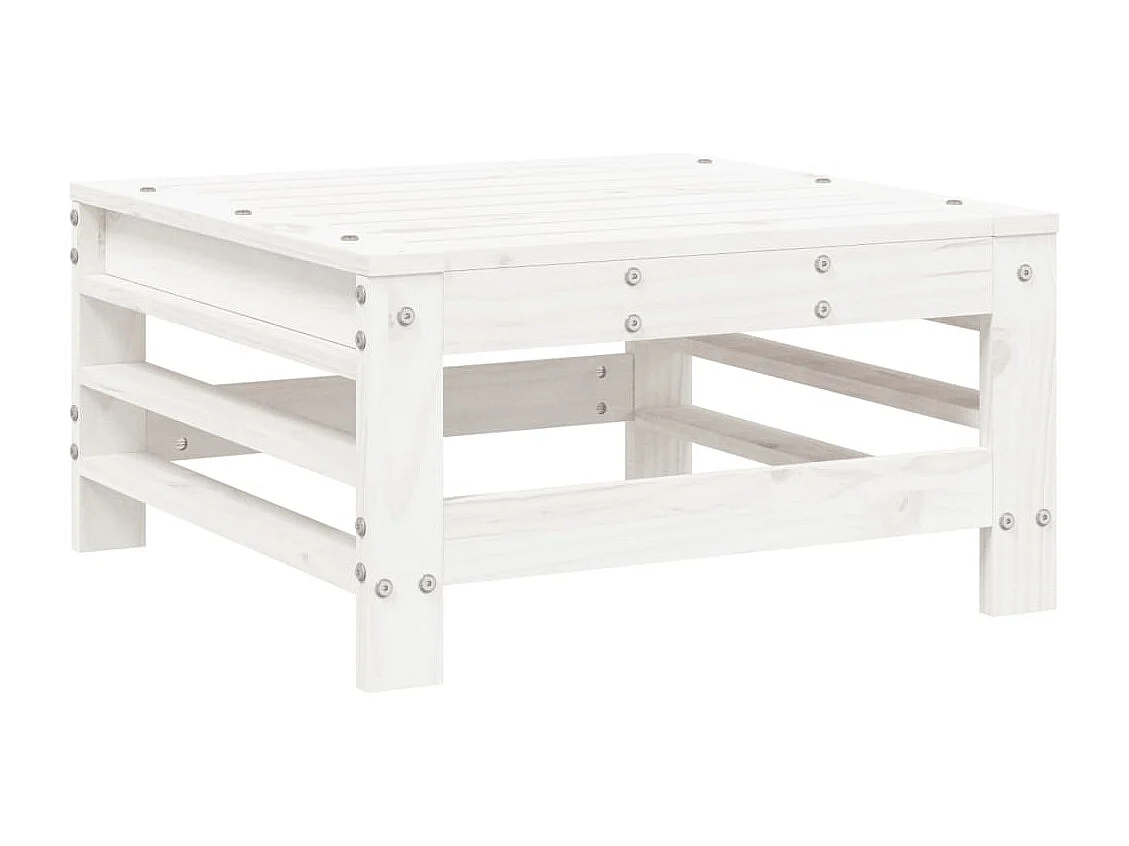 Juego de muebles de jardín 6 piezas madera maciza pino blanco