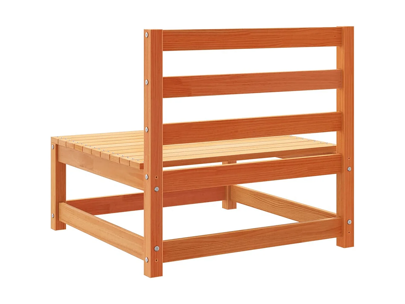 Juego de sofás de jardín 12 piezas madera maciza pino marrón cera