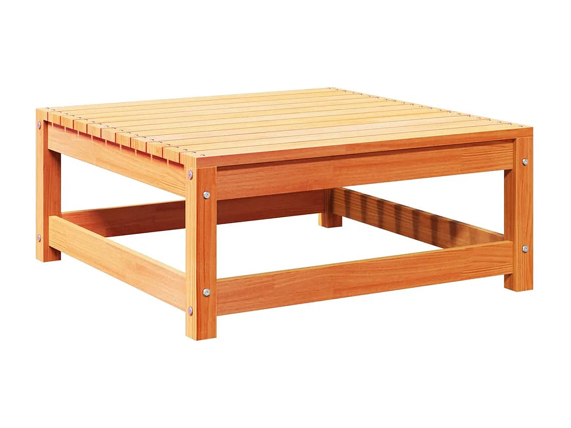 Juego de sofás de jardín 12 piezas madera maciza pino marrón cera