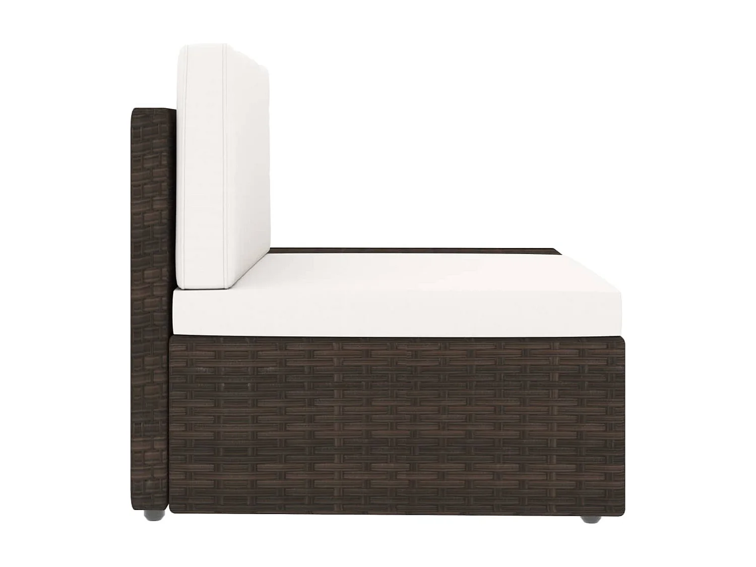 Juego de muebles de jardín 4 piezas ratán sintético marrón