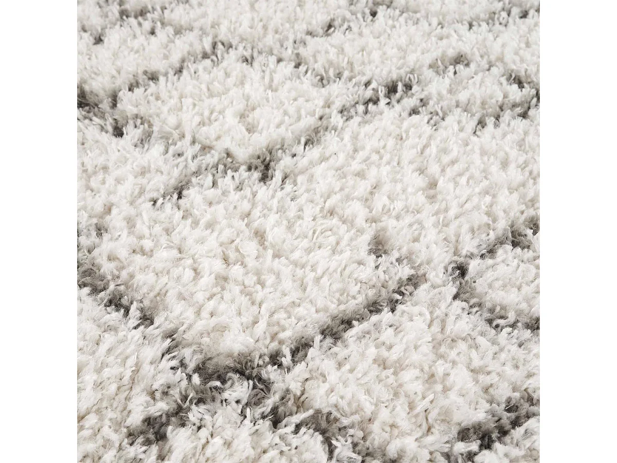 Tapis berbère 160x220 tissé motif ethnic LYN4 BENYLE B crème