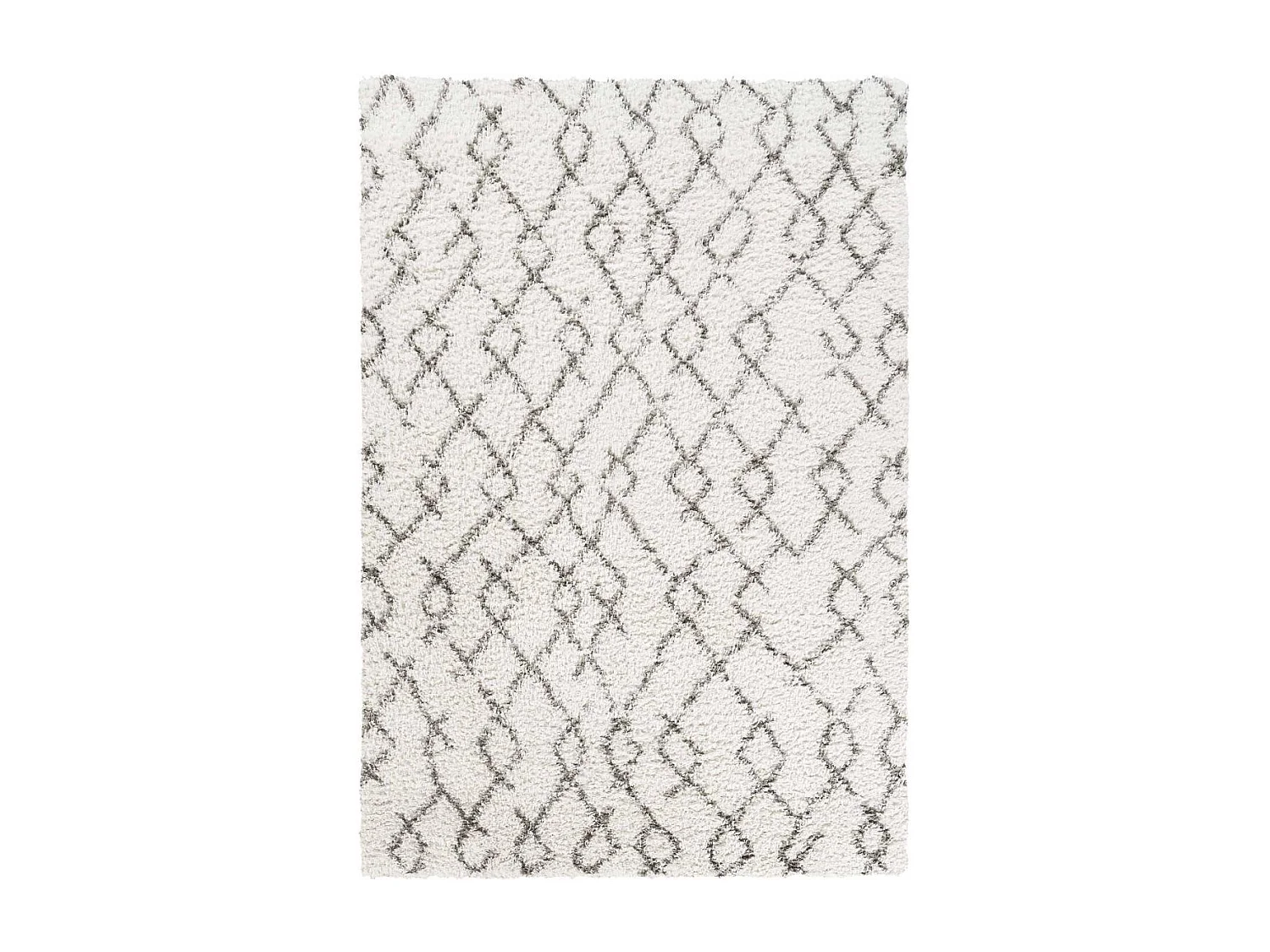 Tapis berbère 160x220 tissé motif ethnic LYN4 BENYLE B crème