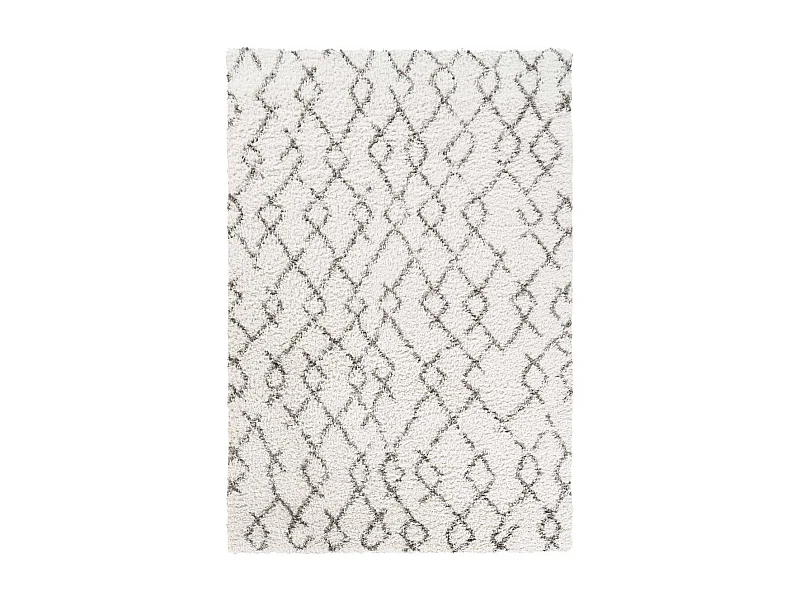 Tapis berbère 160x220 tissé motif ethnic LYN4 BENYLE B crème