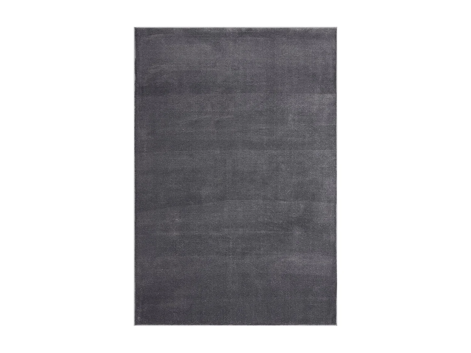 tapis salon 120x170 tissé anthracite rectangle motif uni UNYLE