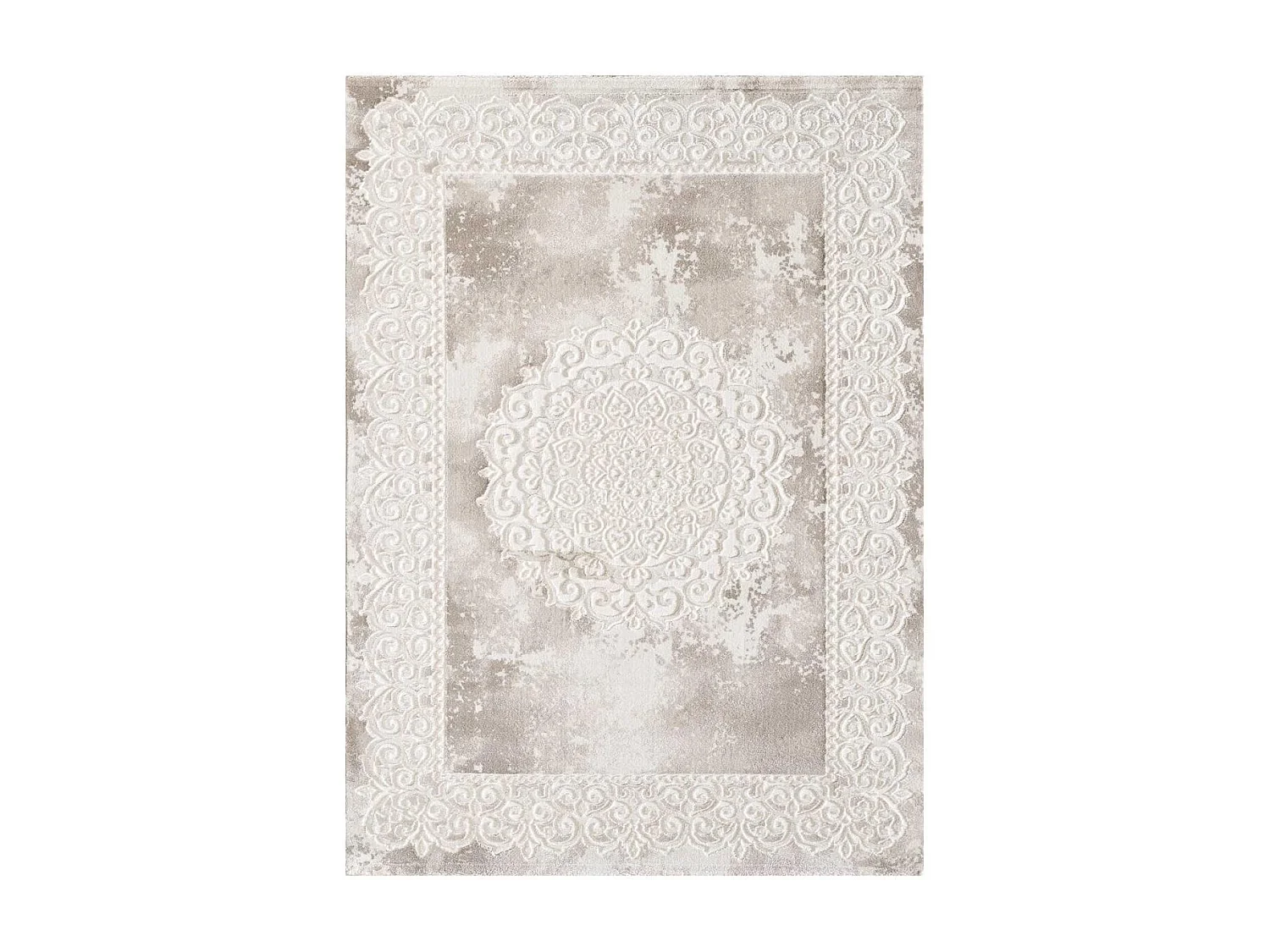 Tapis oriental 80x300 rectangle beige tissé motif ancestral LYN7 BALROD