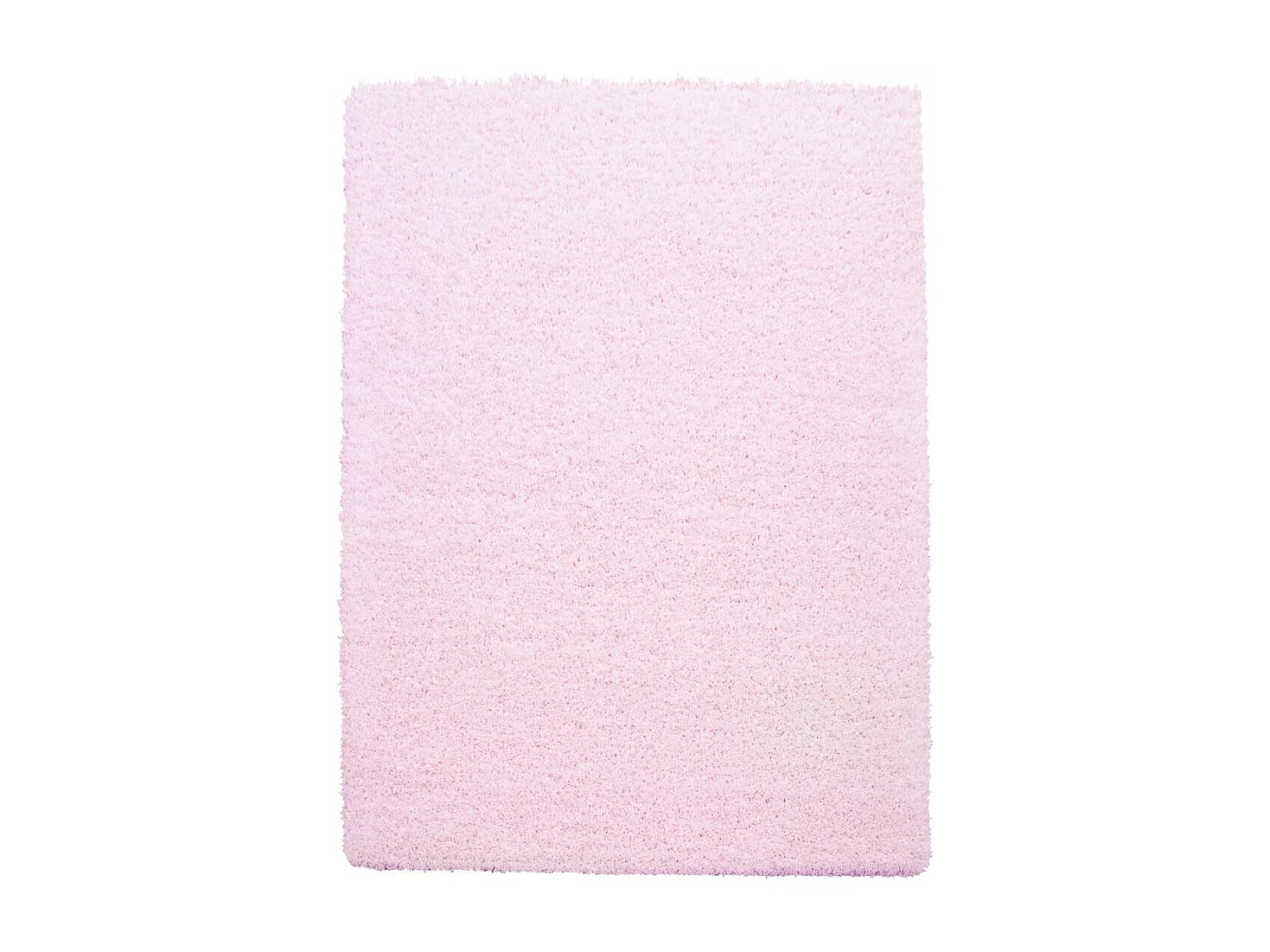 Tapis poils longs shaggy 140x200 rectangle tissé rose motif uni UNI L