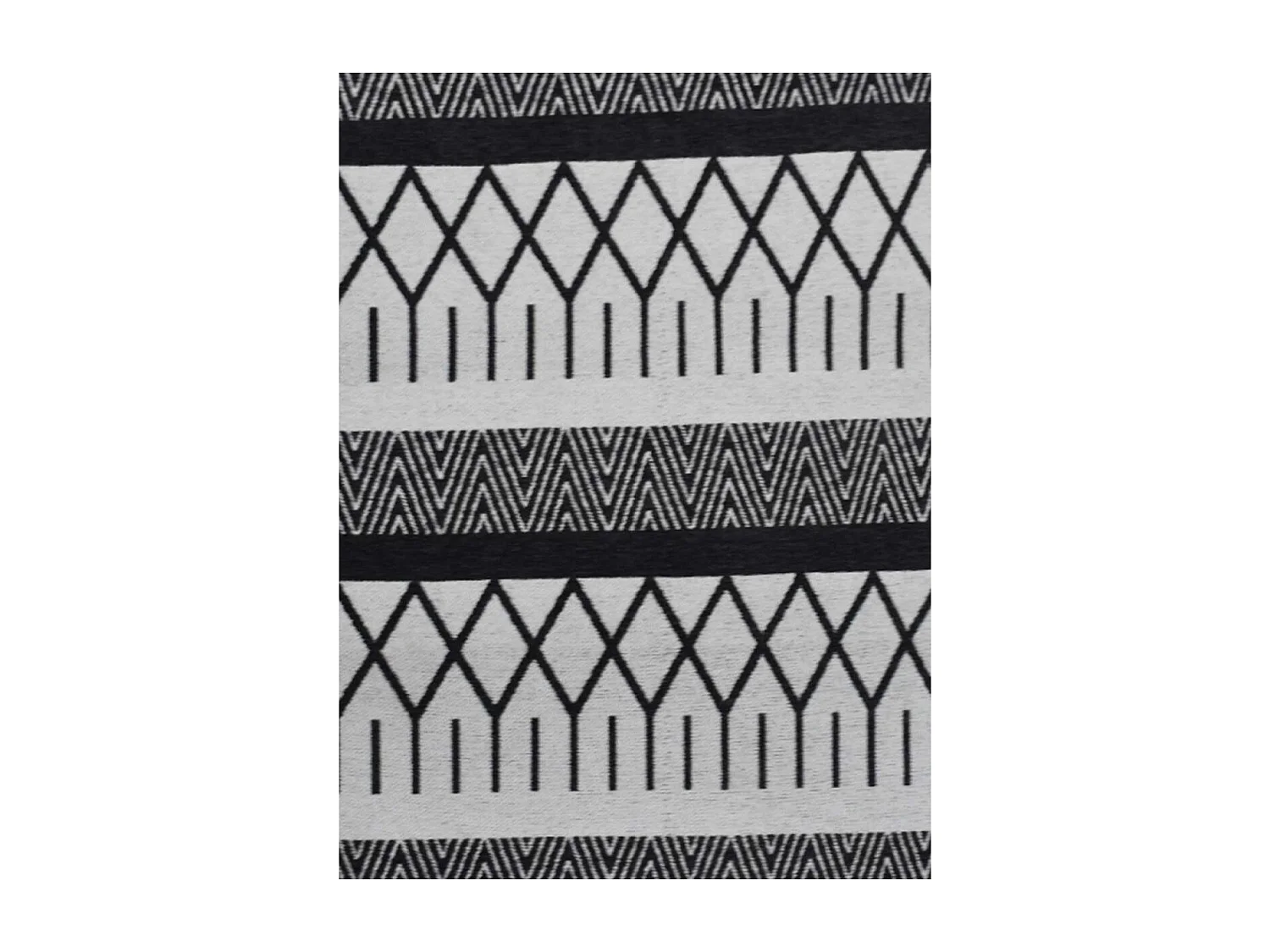 tapis salle à manger 200x290 fait à la main noir rectangle motif scandinave
