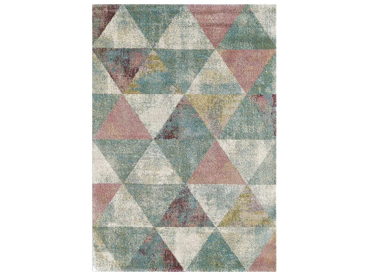tapis chambre 80x150 tissé multicolore rectangle motif scandinave RONGO