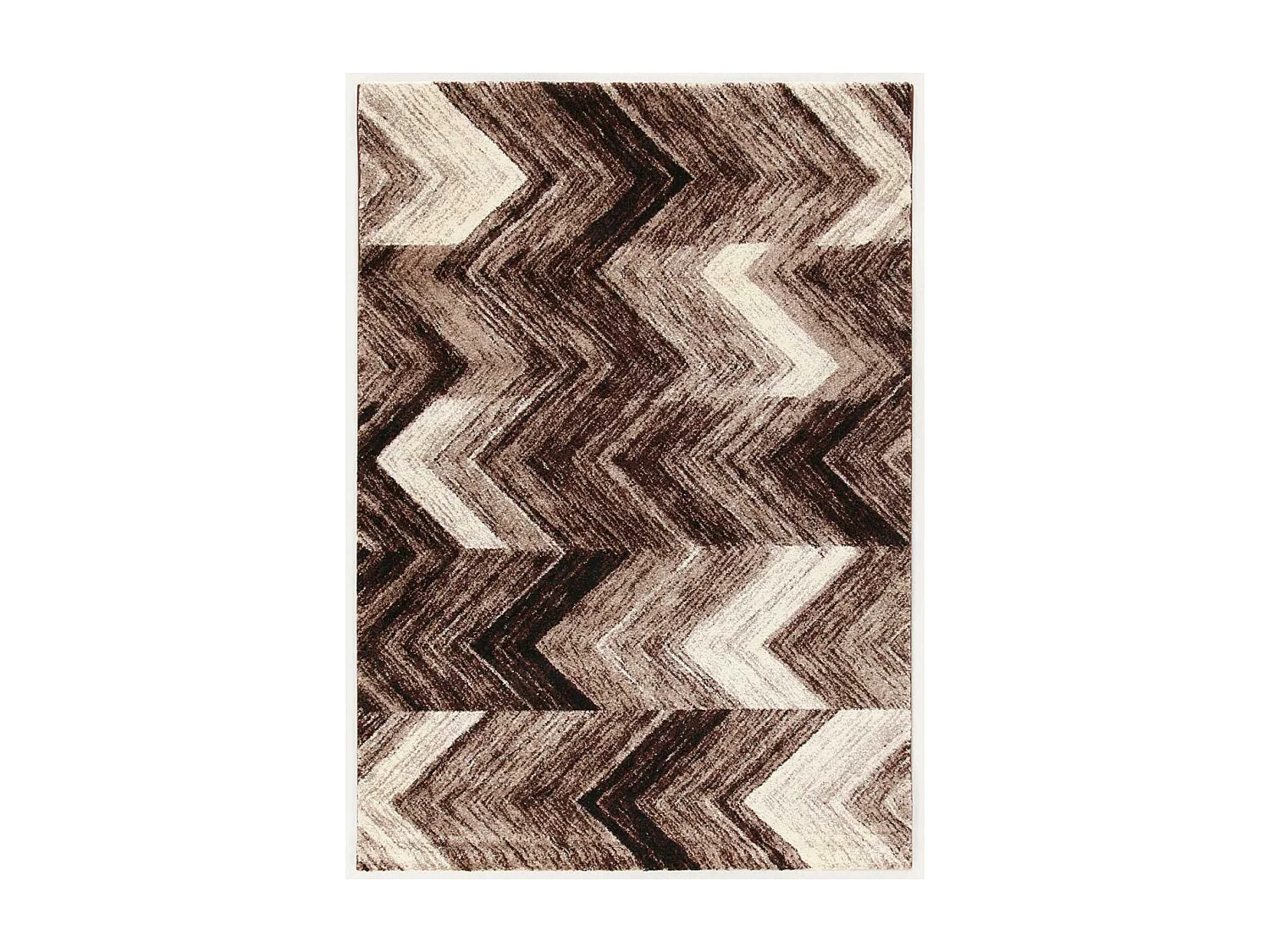 tapis chambre 80x150 tissé marron rectangle motif géométrique COLORS
