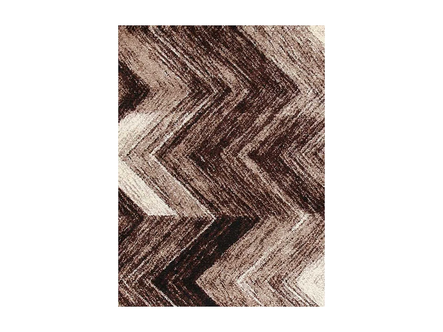 tapis chambre 80x150 tissé marron rectangle motif géométrique COLORS