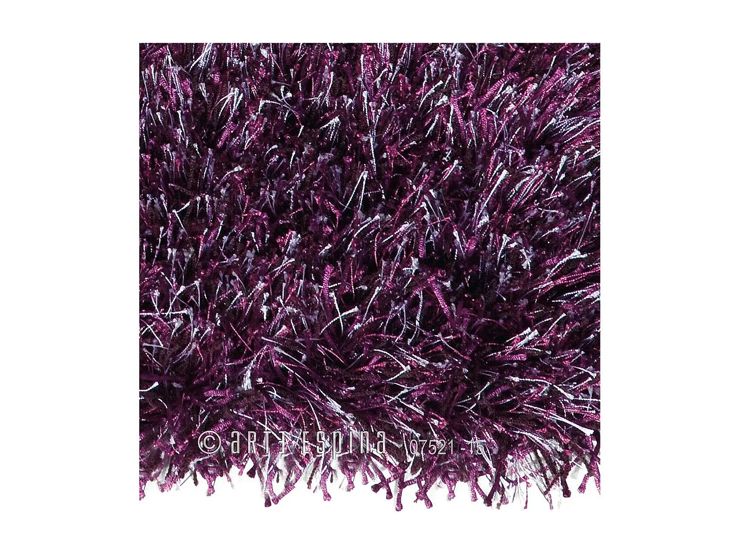 Tapis longs poils shaggy 60x90 rectangle fait main violet motif uni BEAT