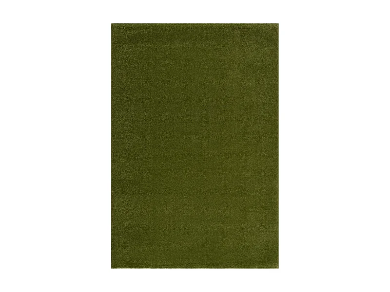 tapis salle de jeux Ø150cm tissé vert rond motif uni NOSSA