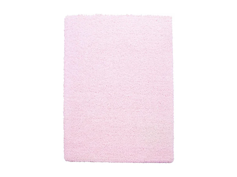 Tapis poils longs shaggy 60x110 rectangle tissé rose motif uni UNI L