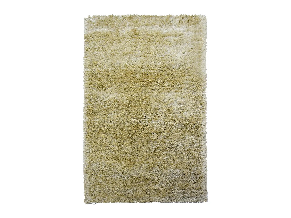 Tapis shaggy 60x110 rectangle fait main crème motif uni  MALAIDROY