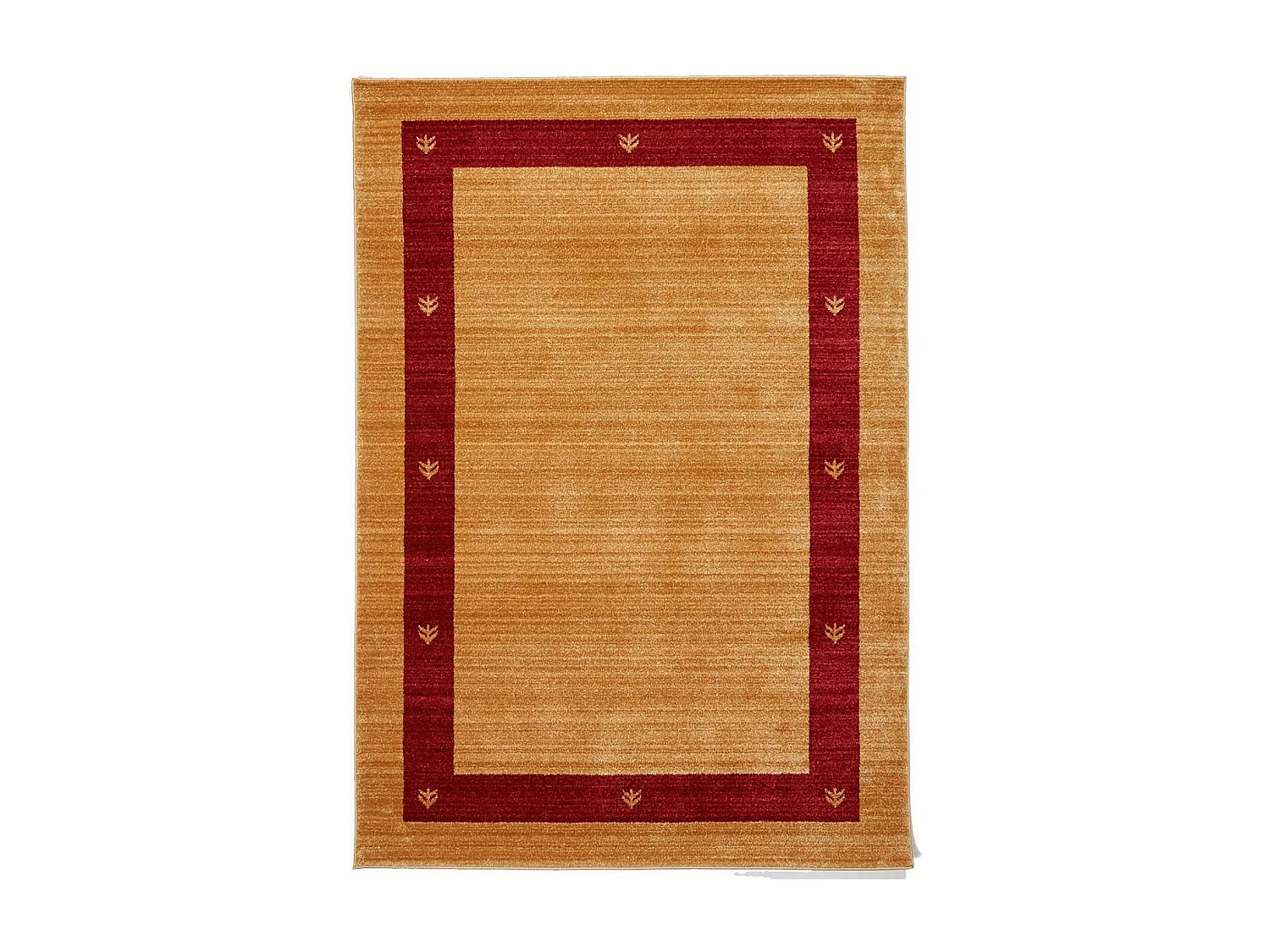 tapis chambre 100x150 tissé beige rectangle motif simple CHOBAY 5