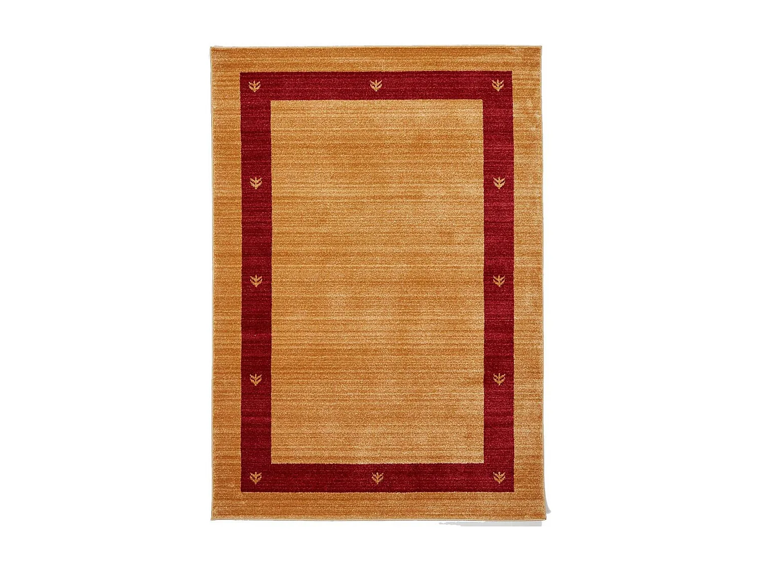 tapis chambre 100x150 tissé beige rectangle motif simple CHOBAY 5