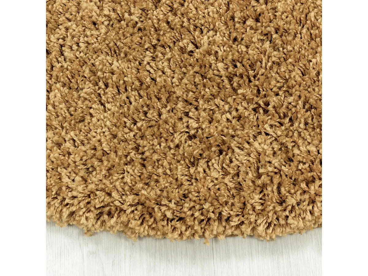 Tapis poils longs shaggy 80x250 rectangle tissé or motif uni UNI I