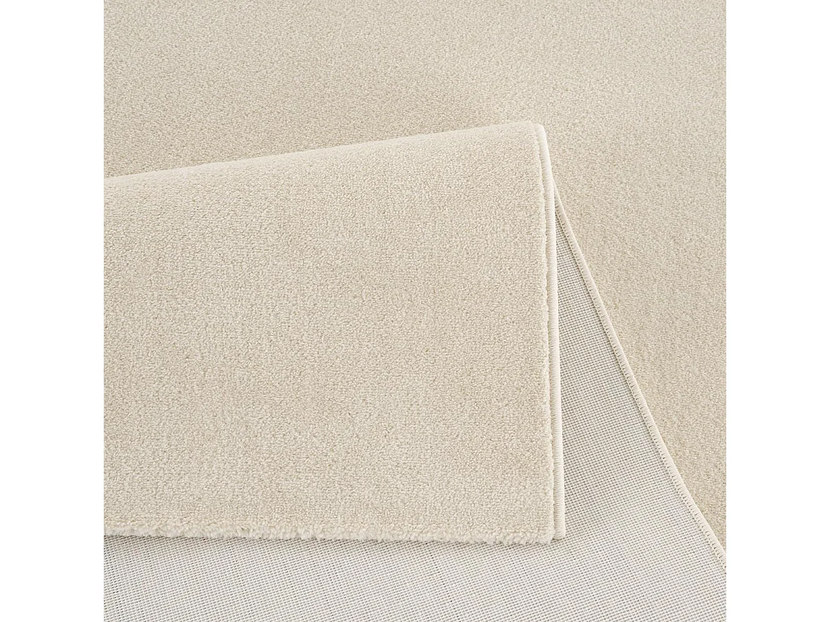 tappeto da soggiorno 160x230 tessuto rettangolo crema modello unito NOSSA