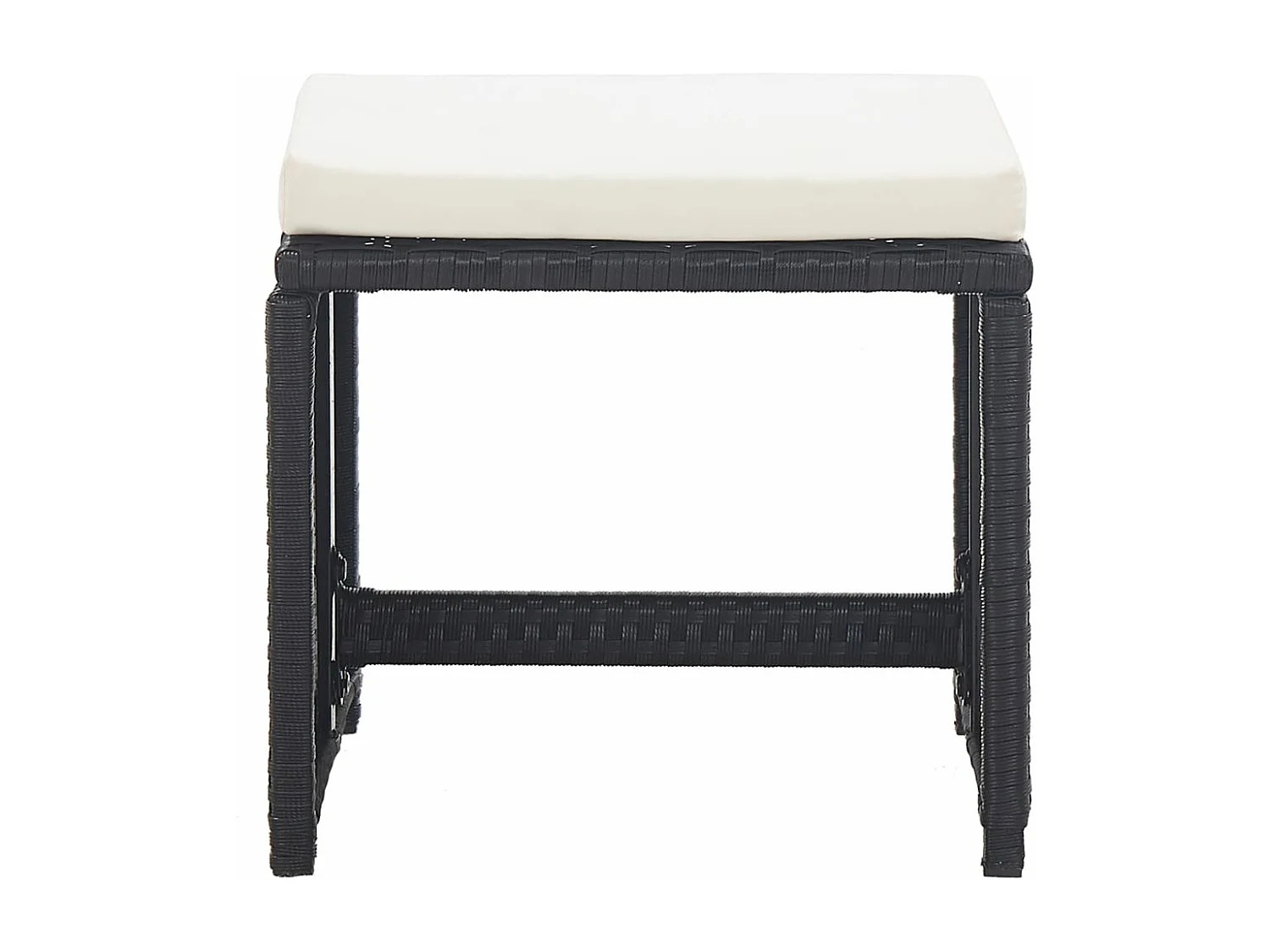 Salon de jardin 17 pièces avec coussins Résine tressée Noir