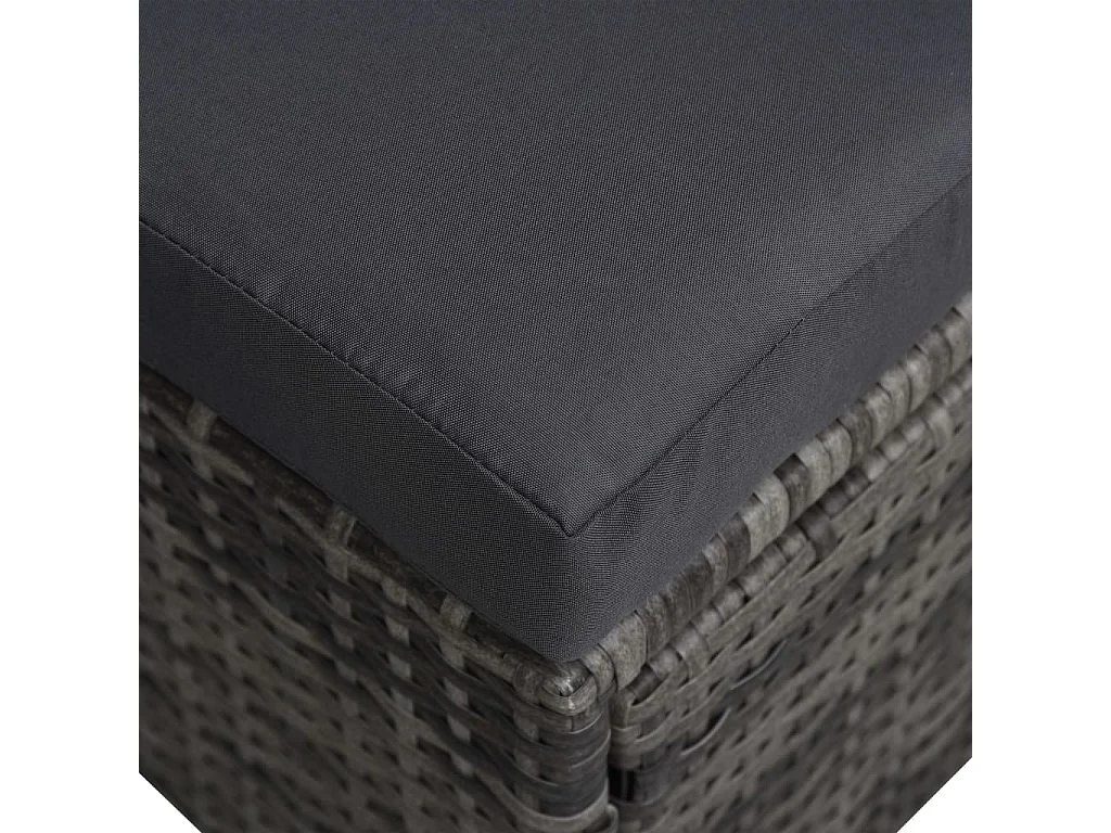 Salon de jardin 9 pièces avec auvent résine tressée anthracite