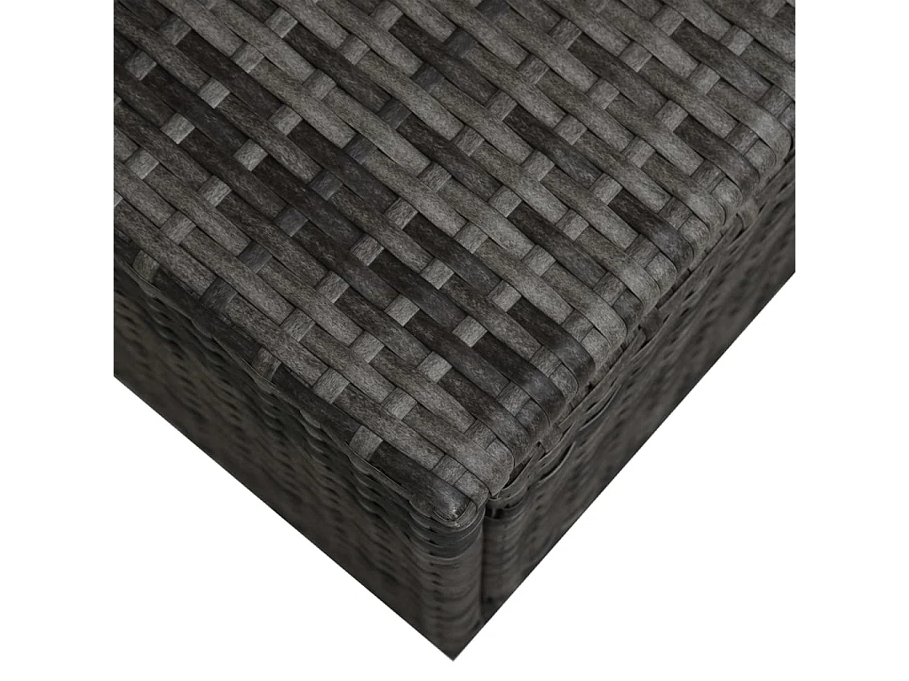 Salon de jardin 9 pièces avec auvent résine tressée anthracite