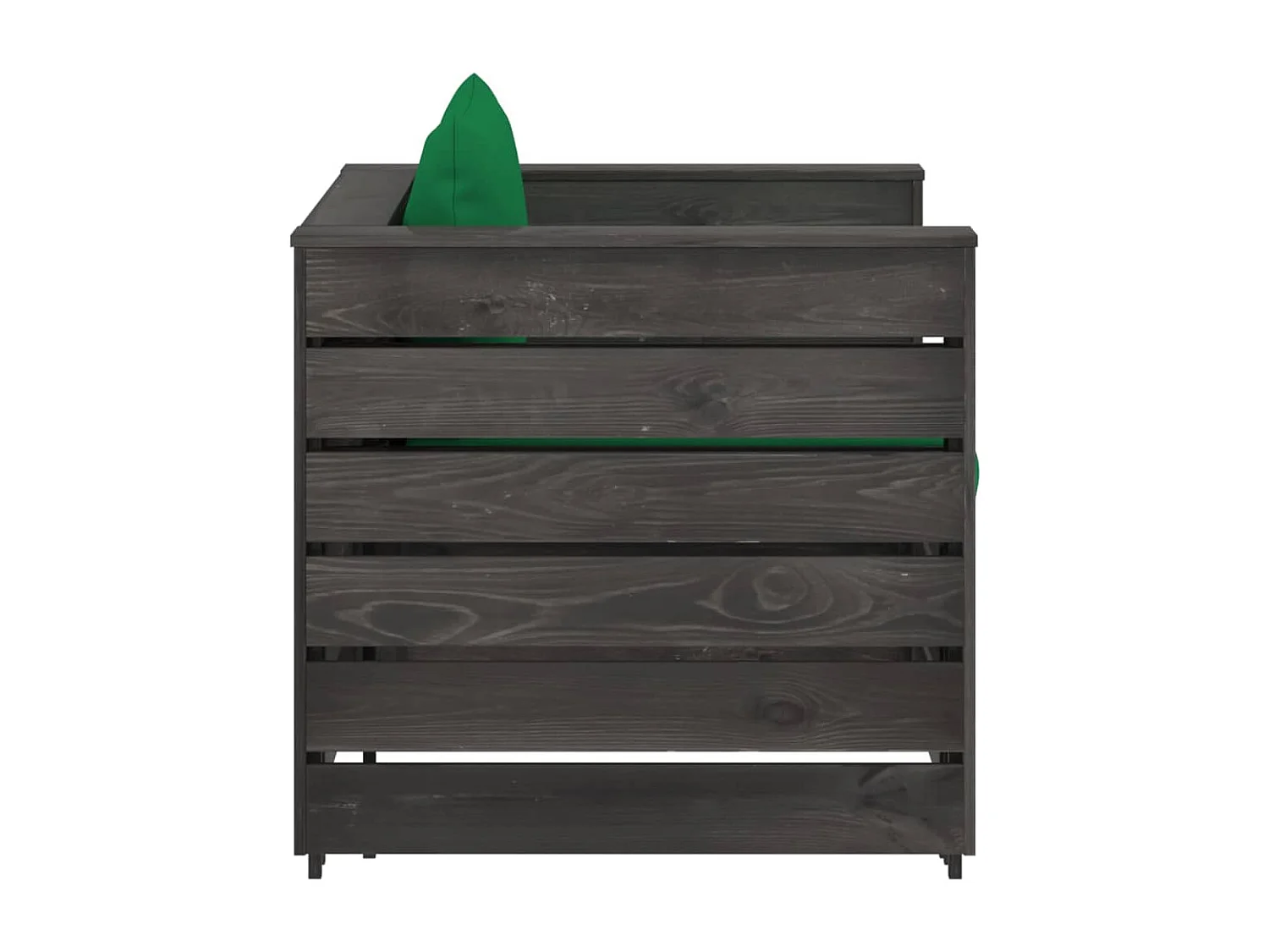 Muebles de jardín 2 piezas con cojines madera impregnada gris