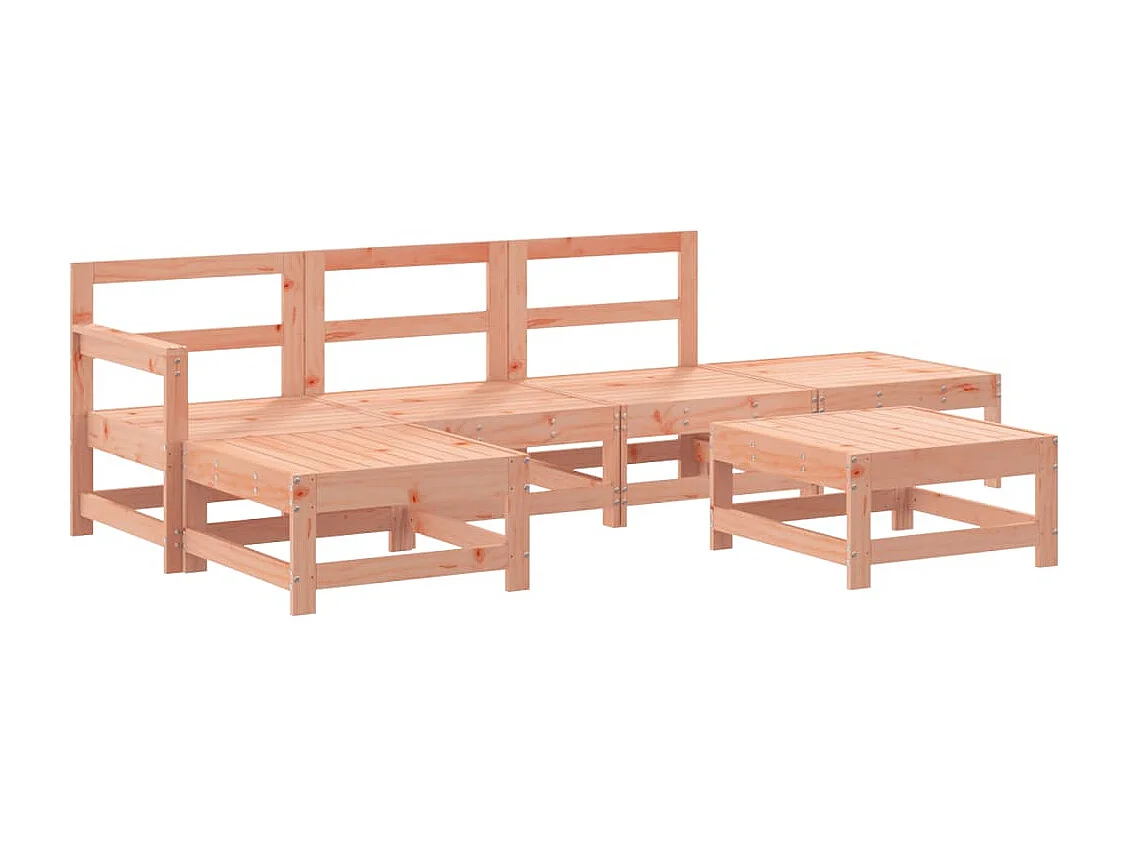 Juego de muebles de jardín 6 piezas madera maciza abeto Douglas