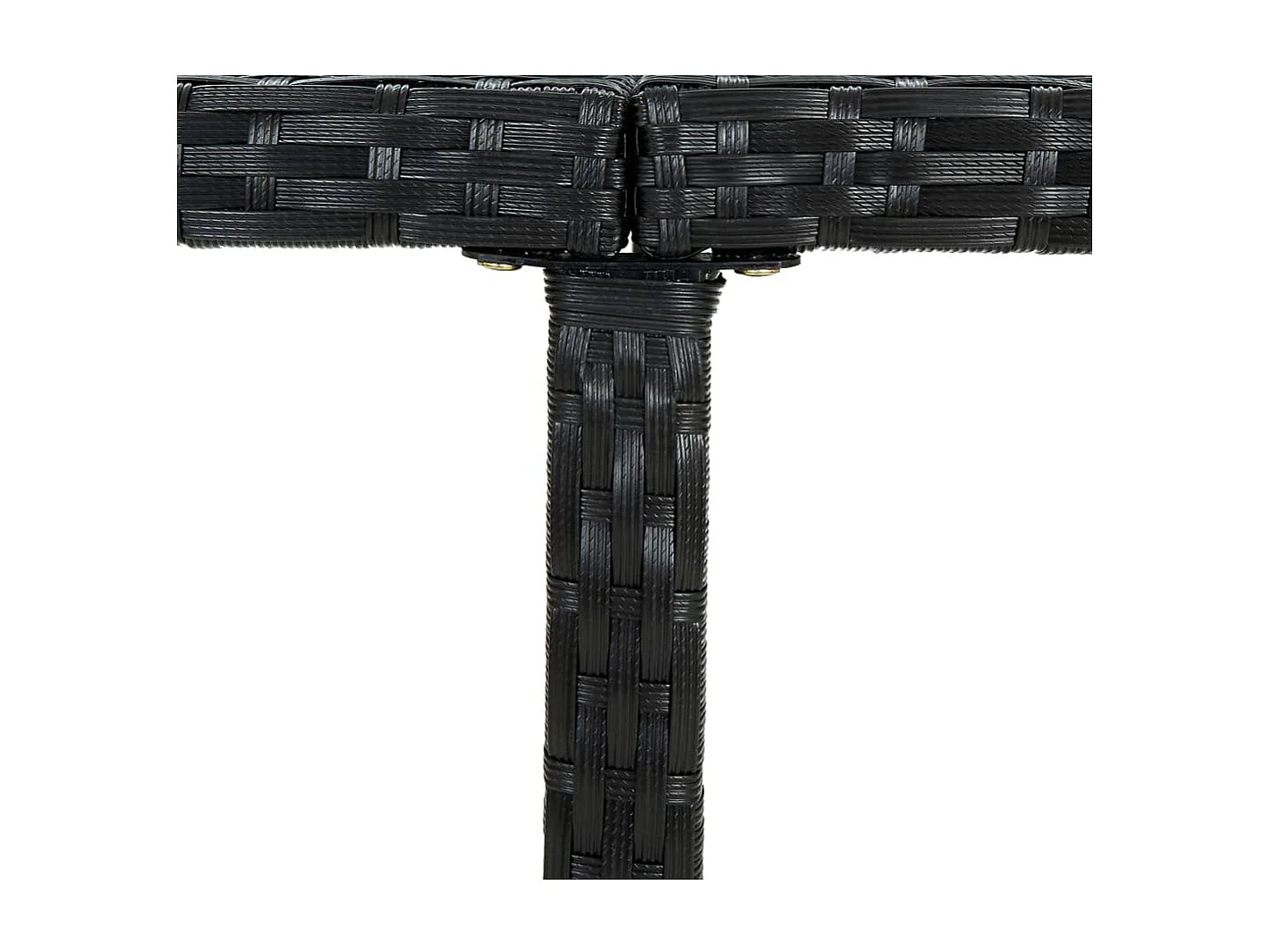 Set comedor de jardín 5 piezas y cojines ratán sintético negro