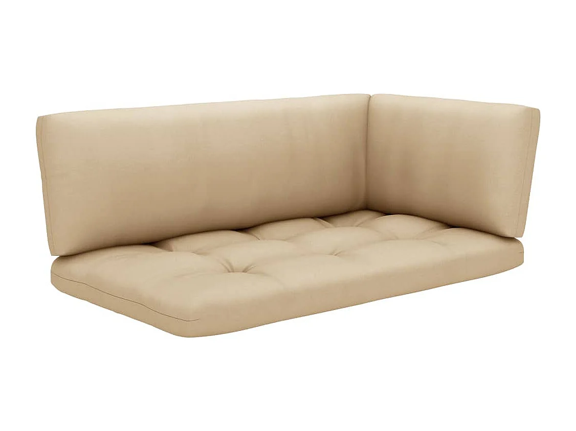 Muebles de palets 4 piezas y cojines madera pino impregnada gris